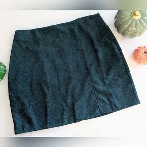 Forest green mini skirt